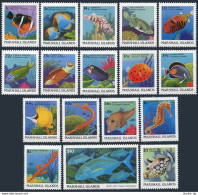 Marshall 168-184, MNH. Michel 150-161,172-175,208. Marine Life 1988-1989. Fish. - Marshalleilanden