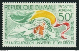 Mali C21,MNH.Michel 77. Declaration Of Human Rights, 15th Ann. 1963. Dove, Flag. - Malí (1959-...)