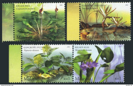 Malaysia 882-883,884 Ab Pair,MNH. Aquatic Plants,2002. - Malaysia (1964-...)