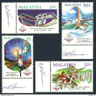 Malaysia 398-401, MNH. Mi 403-406. SEA Games, 1989. Cycling,Swimming,Torch,flag, - Malasia (1964-...)