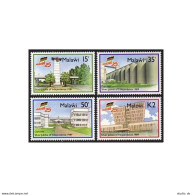 Malawi 546-549,MNH.Michel 529-532. Independence,25th Ann.1989.Arch,Grain Silos, - Malawi (1964-...)