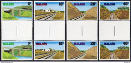 Malawi 346-349 Gutter, MNH. Mi 324-327. Salima-Liongwe Railroad. Bridges, 1979. - Malawi (1964-...)