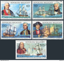 Malagasy 525-526,C137-C140,CTO. Mi 742-746,Bl.7. America-200,1976.Leaders,Ships. - Madagaskar (1960-...)