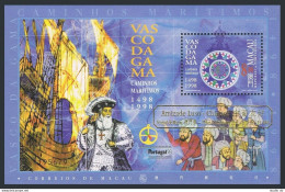 Macao 946a, MNH. Voyage To India By Vasco Da Gama, 1998. Overprinted In Gold. - Ongebruikt