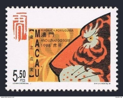 Macao 907-908, MNH. Michel 946, 947 Bl.50. New Year 1998, Lunar Year Of Tiger. - Neufs