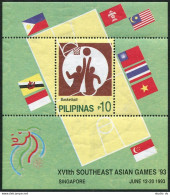 Philippines 2243, MNH. Mi 2288 Bl.10. South East Asia Games 1993. Basketball. - Filippijnen