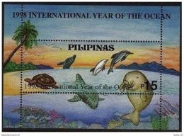 Philippines 2554a, MNH. Year Of The Ocean IYO-1998. Marine Mammals, Turtle. - Filipinas