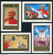 Philippines 1507-1510,1511,MNH.Mi 1398-1402. Visit Of Pope John Paul II,1981. - Filippine