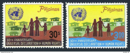Philippines 1377-1378, MNH. Mi 1253-1254. Declaration Human Rights, 1978.. - Philippines