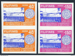 Philippines 1260a-1261a Imperf Pairs, MNH. Commission On Irrigation.Dam,1975. - Filipinas