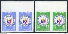 Philippines 1258a-1259a Imperf Pairs, MNH. Civil Service, 75th Ann. 1975. - Philippines