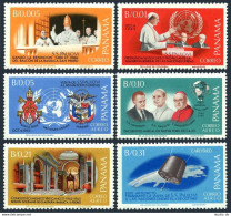 Panama 464-464E, MNH. Mi 862-867. Pope Paul VI, Visit To UN, 1966. Satellite. - Panamá