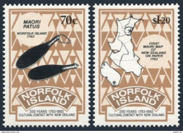 Norfolk 544-545, MNH. Michel 550-551. Cultural Contact With New Zealand, 1993. - Isola Norfolk