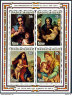 Niue 304a Sheet, MNH. Michel Bl.39. Christmas 1980. By Andrea Del Sarto. - Niue