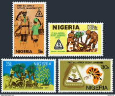 Nigeria 348-351, MNH. Mi 331-334. All-Africa Boy Scout Jamboree, 1977. Farm,Map. - Níger (1960-...)