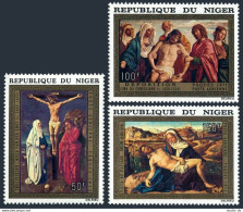 Niger C210-C212,MNH.Mi 376-378.Christmas 1973.Hugo Van Der Goes,Giovanni Bellini - Niger (1960-...)