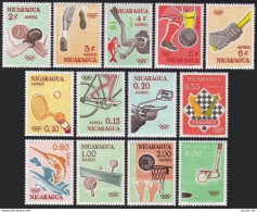 Nicaragua C523-C535,MNH.Mi 1335-1347. Olympics Tokyo-1964. Boxing, Soccer, Golf, - Nicaragua