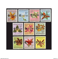 Nicaragua 843-852, MNH. Michel 1397-1406. American Scout Jamboree, 1965.Orchids. - Nicaragua