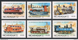 Nicaragua 1412-1417, MNH. Michel 2579-2584. German Railroads, 1985. Locomotives. - Nicaragua