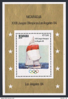 Nicaragua 1208, MNH. Michel 2353 Bl.147. Olympics Los Angeles-1984. Sailing. - Nicaragua