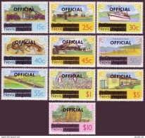 Nevis O1-O10,MNH.Michel D1-D10. OFFICIAL 1980.Sugar Cane;Crafthouse;Fruits, - St.Kitts-et-Nevis ( 1983-...)