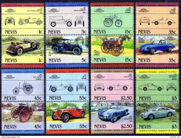 Nevis 285-322 Ab Pairs,MNH.Michel 148/409 6 Sets. World Classic Cars,1984-1986. - St.Kitts En Nevis ( 1983-...)