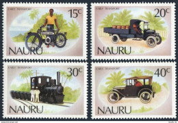 Nauru 317-320,MNH.Michel 316-319. Early Transportation,1986.Motorcycle,Truck,Car - Nauru