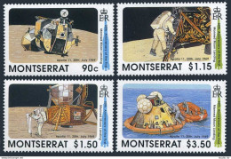 Montserrat 726-729,730,MNH.Mi 757-760,Bl.54. First Moon Landing,20th Ann.1989. - Montserrat