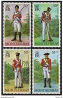 Montserrat 393-396, 396a Sheet, MNH. Mi 393-396, Bl.17. Military Uniforms, 1978. - Montserrat