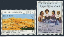 Somalia 412-413,MNH.Michel 215-216. October 21st Revolution,5th Ann.1974.Desert, - Somalie (1960-...)