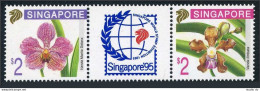 Singapore 715-716a Pair,MNH.Michel 761-762. Orchids Vanda Marlie,SINGAPORE-1995. - Singapour (1959-...)