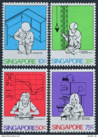 Singapore 371-374,MNH. Technical Training-Woodworking,Building Construction,1980 - Singapour (1959-...)