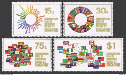 Singapore 129-132, MNH. Mi 129-132. Commonwealth Meeting, Singapore,1971. Flags. - Singapore (1959-...)