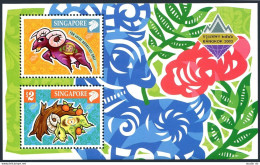 Singapore 1045b Sheet. New Year 2003, Lunar Year Of The Ram. - Singapour (1959-...)