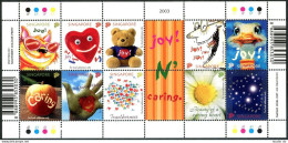 Singapore 1059 Aj/labels Sheet, MNH. Joy And Caring, 2003. - Singapour (1959-...)