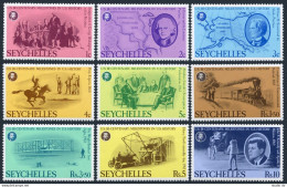 Seychelles 370-378, MNH. Mi 375-383. USA-200. History, Alaska, Apollo-11, Train, - Seychellen (1976-...)