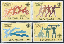 Seychelles 547-550,550a, MNH. Michel 563-566, Bl.24 Olympics Los Angeles-1984. - Seychelles (1976-...)