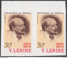 Senegal 327 Imperf Pair,MNH.Michel 421B. Vladimir Lenin,birth Centenary,1970. - Sénégal (1960-...)