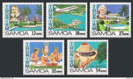 Samoa 553-557, MNH. Mi 456-460. Tourism 1981. Hotels, Harbor, Plane, Piula Pool. - Samoa