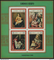 Samoa 320a Sheet, MNH. Michel Bl.1. Christmas 1969. El Greco, Murillo,Velazquez. - Samoa