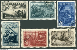 Russia 867-872, CTO. Michel 836-841. WW II,1942. Anti-tank Artillery, Guerrilla, - Used Stamps