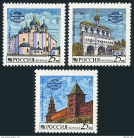 Russia 6150-6152,6153,6152a,MNH.Michel 315-317,klb,Bl.6. Novgorod Kremlin,1993. - Ungebraucht