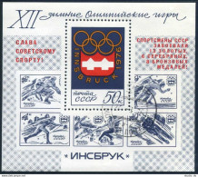 Russia 4416,CTO.Michel Bl.110. Olympics Innsbruck-1976,Success USSR. - Usados