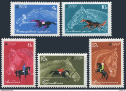 Russia 3433-3437, MNH. Michel 3458-3462. Horse Races, 1968. - Unused Stamps