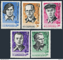 Russia 3202-3206, MNH. Michel 3213-3217. Heroes Of Guerrilla Warfare,WW II,1966. - Unused Stamps