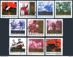 Russia 3030-3039, CTO. Michel 3051-3060. End Of WW II, 20th Ann. 1965. Events. - Gebraucht