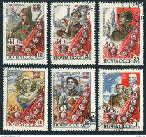 Russia 2135-2140, CTO. Michel 2160-2165. Young Communist League, 40th Ann. 1958. - Gebruikt