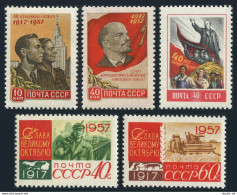 Russia 1998-2002, MNH. Michel 1995-1999. October Revolution, 40th Ann. 1957. - Nuevos