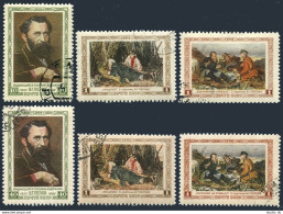 Russia 1805-1807 Two Color Var,CTO.Mi 1826-1828. Vassili G.Perov,painter.1956. - Gebruikt