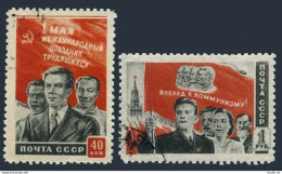 Russia 1458-1459, CTO. Mi 1461-1462. Labor Day, May 1, 1950. Communist Banner. - Oblitérés